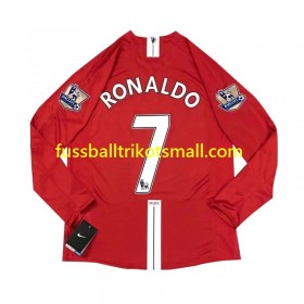 Fußballtrikots Manchester United Cristiano Ronaldo 7 2007 Retro Langarm Heimtrikotsatz kaufen